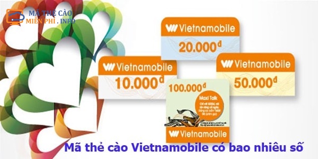 Thẻ cào điện thoại Vietnamobile miễn phí