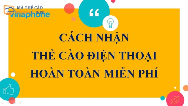 Thẻ cào điện thoại Vinaphone miễn phí
