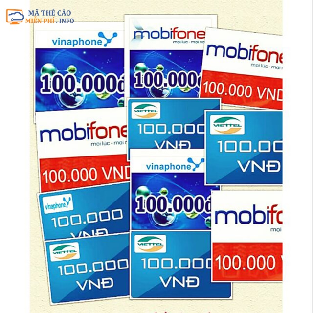 Thẻ cào điện thoại Mobifone miễn phí