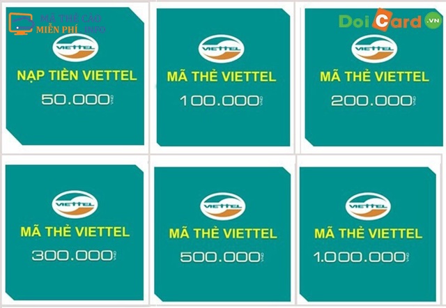Thẻ cào điện thoại Viettel miễn phí