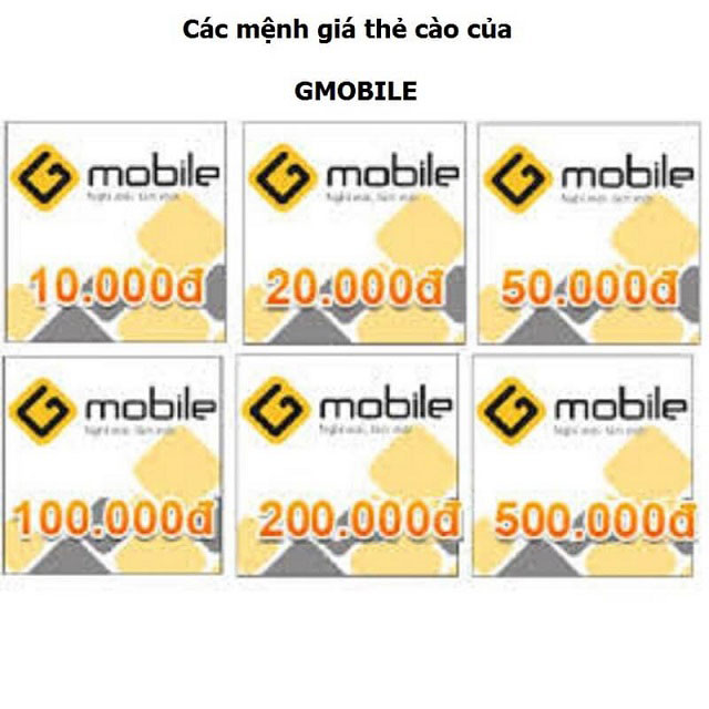 Thẻ cào điện thoại Gmobile miễn phí 50k,100k,200k, Free Card SSL
