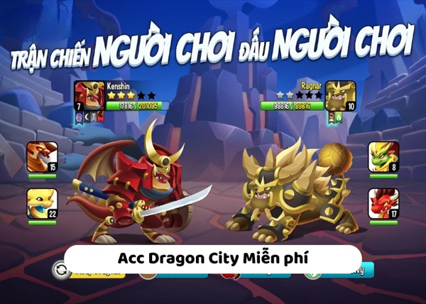 Acc Dragon City free - Nhận ngay +500 nick VIP!