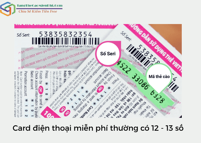 Card điện thoại miễn phí thường có bao nhiêu số?
