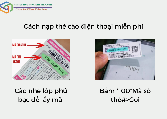 Hướng dẫn cách nạp thẻ cào điện thoại miễn phí