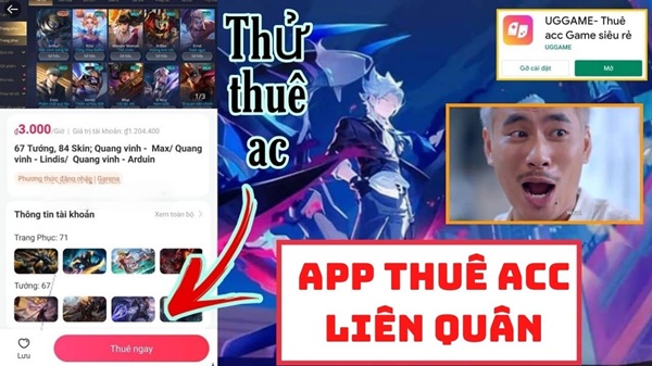Thuê Acc Liên Quân Uy Tín Giá Rẻ - Nhiều Skin SSS